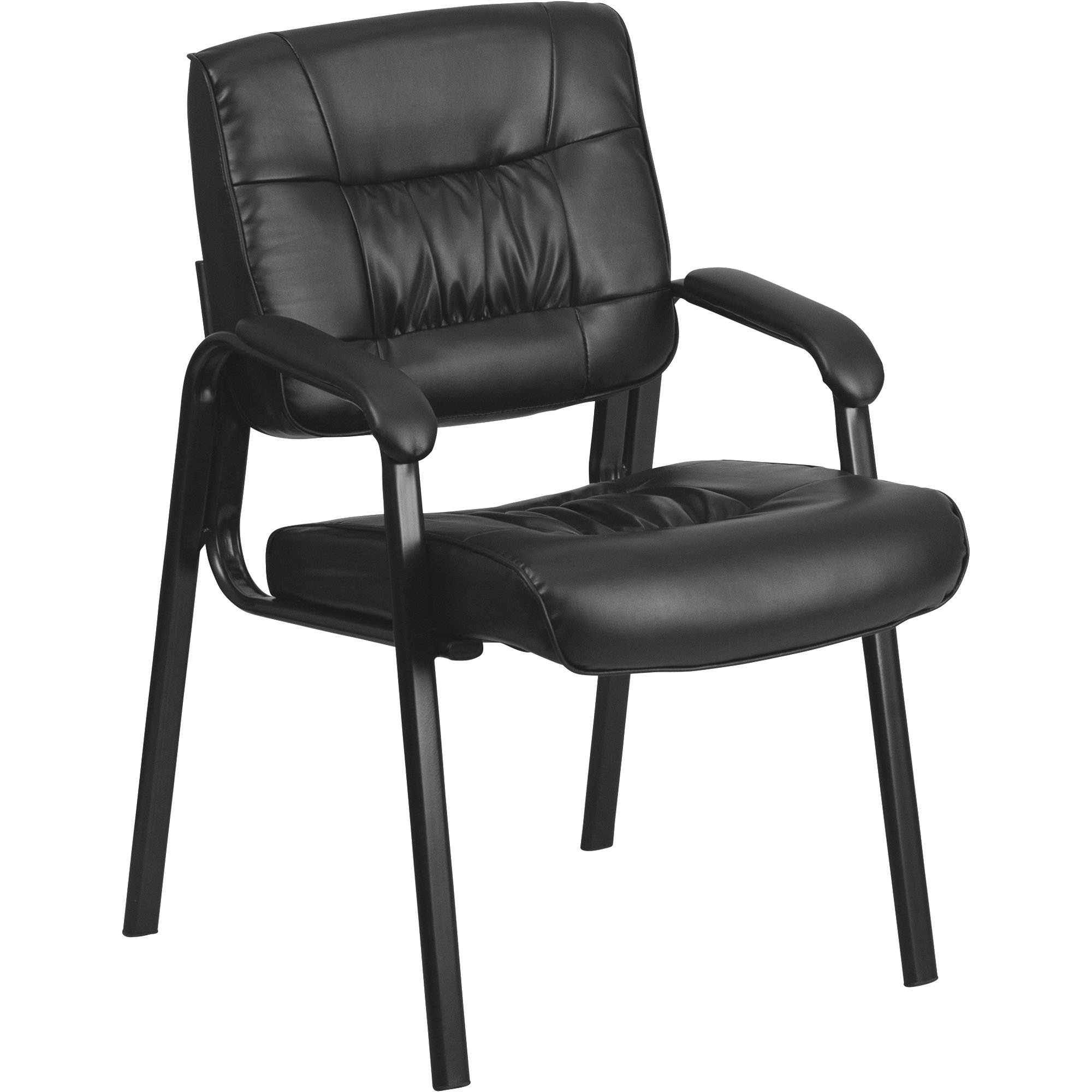 Flash Furniture Leather Side Chair, 23.25in.W x 26in.D x 36in.H